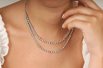 7.00 Karat Yuvarlak Kesim Pırlantalı Özel Tasarım Gerdanlık-RNF01099