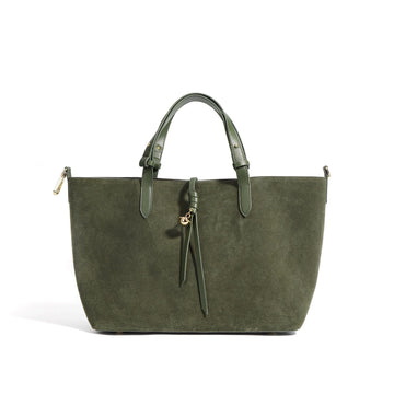 Suede Tote Bag - Green